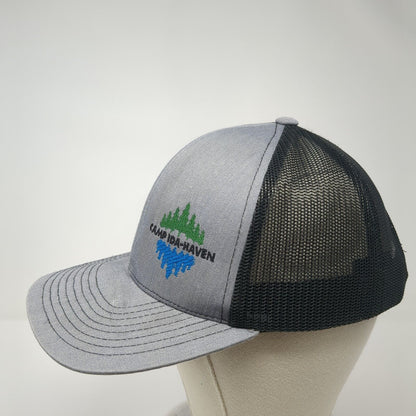 Camp Ida-Haven Snapback Trucker Hat Gray One Size Pacific Headwear