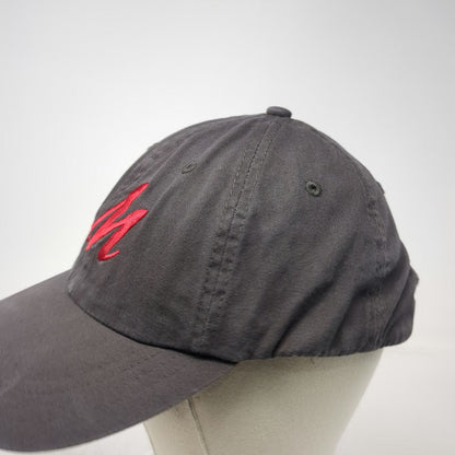 Baseball Cap Gray One Size Muhlenberg College Red Script M Slideback hat