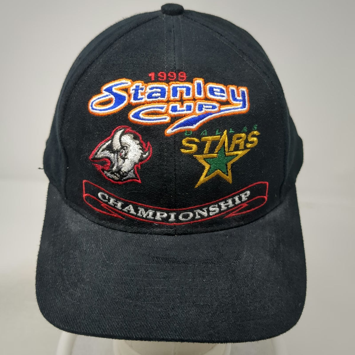 Logo 7 NHL Stars Sabres 1999 Stanley Cup Championship Hat Black Snapback Vintage