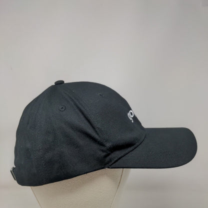 Go Puff Slideback Hat Black One Size Adjustable Embroidered Vented Holes