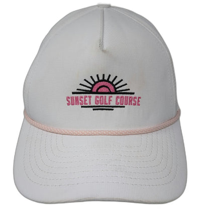 Imperial 5 Panel White S Sunset Golf Course Rope Snapback Performance Hat