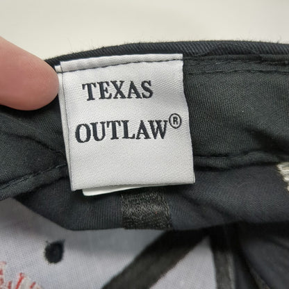 Texas Outlaw Baseball Cap Black One Size Fireworks Mascot Strapback Hat Logo