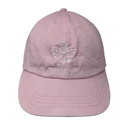 Poison Oak Slideback Hat Pink One Size Adjustable Embroidered Cobra