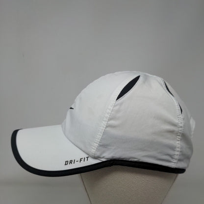 Nike Dri-Fit Strapback Hat White OSFM Adjustable Embroidered Featherlight