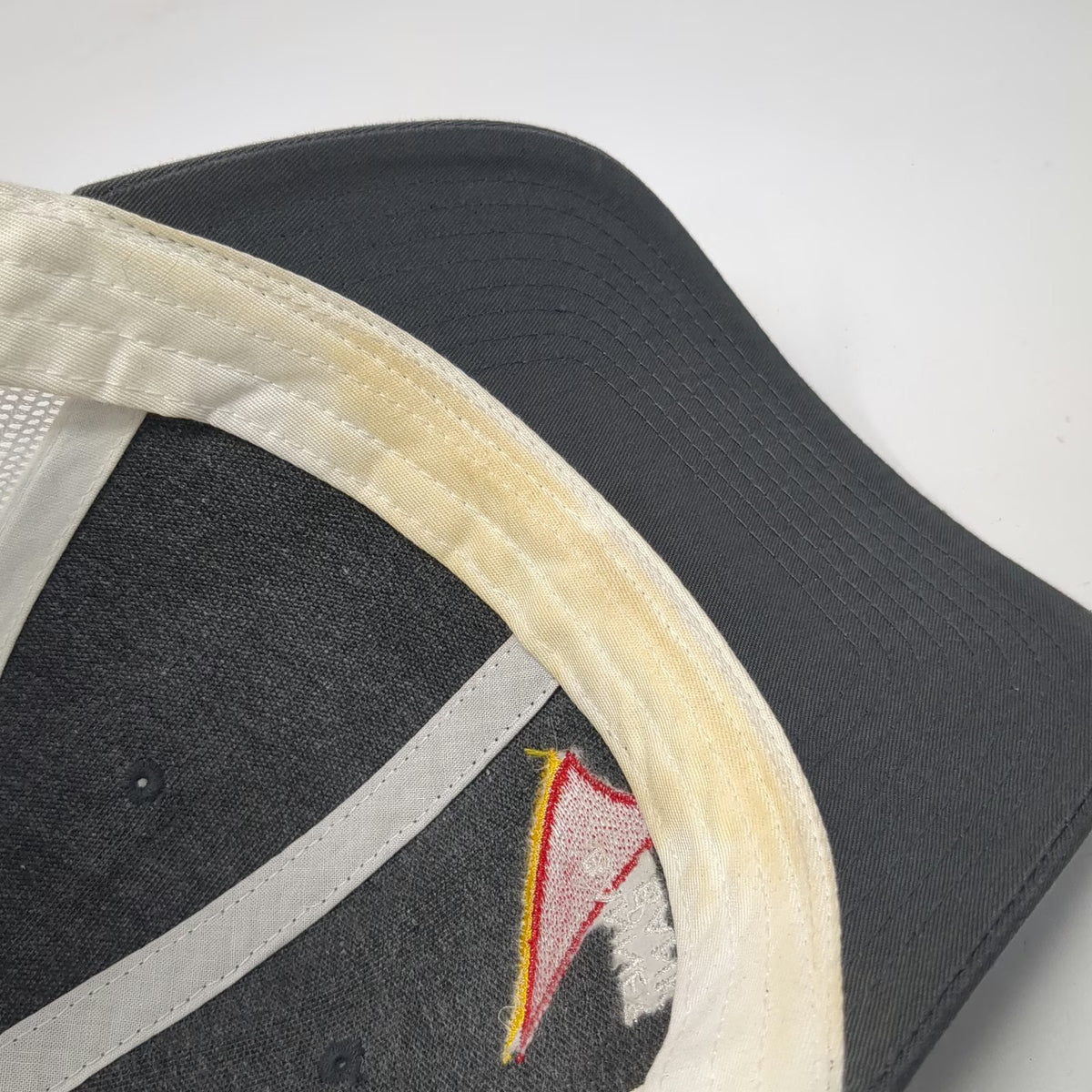 Richardson Trucker Hat Gray One Size Banner Bank Mesh Back Snapback Adjustable