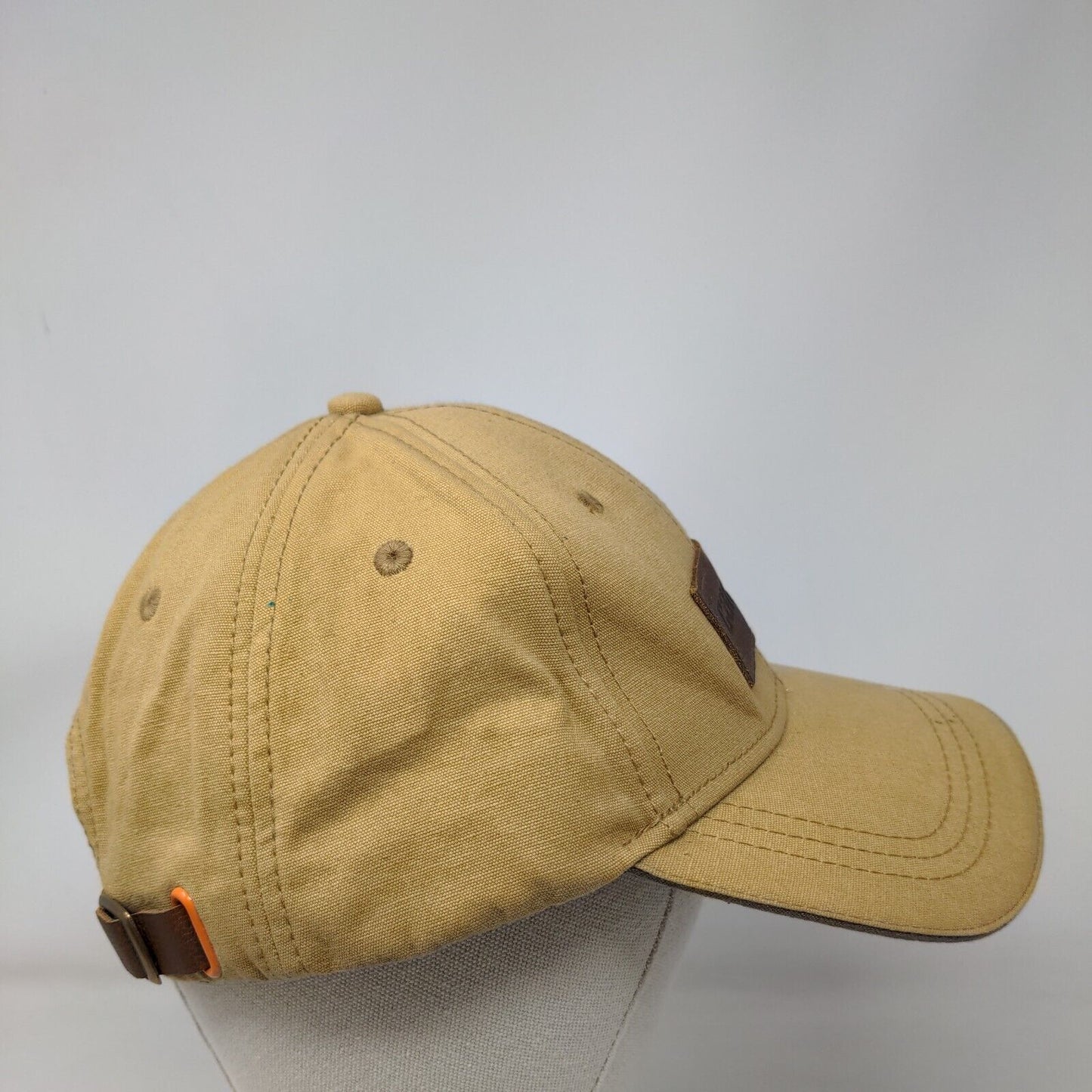 Can-Am Leather Patch Slideback Hat Tan One Size Adjustable 6 Panel BRP