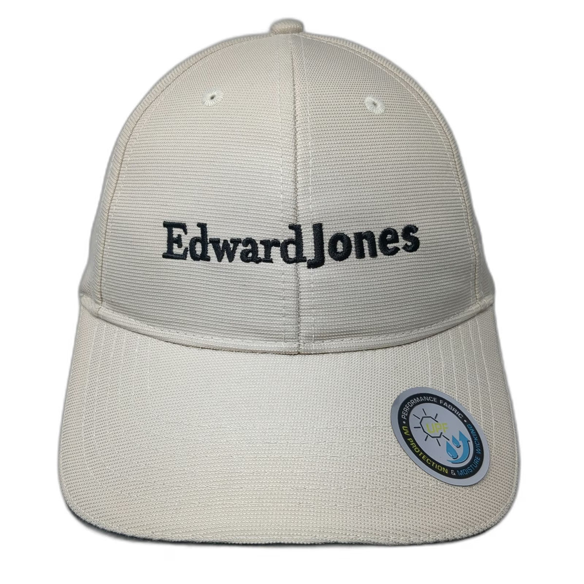 Quake City Caps Edward Jones Beige Baseball Cap OSFM Performance Strapback Hat