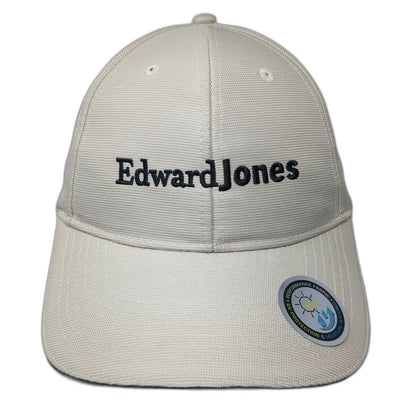 Quake City Caps Edward Jones Beige Baseball Cap OSFM Performance Strapback Hat