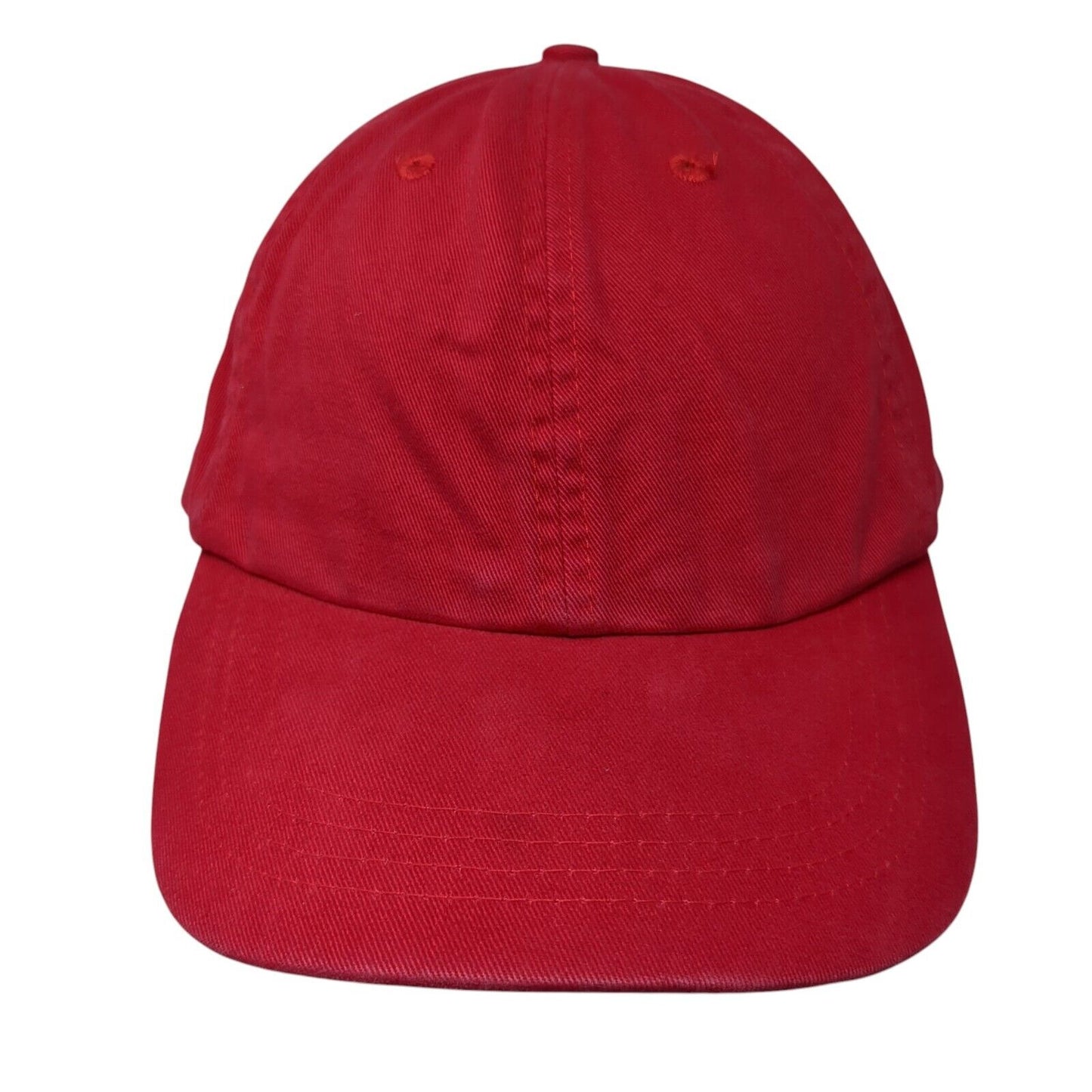 Unbranded Slideback Hat Red One Size Adjustable Blank Solid 6 Panel