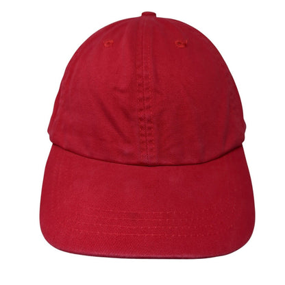 Unbranded Slideback Hat Red One Size Adjustable Blank Solid 6 Panel
