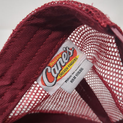 Raising Cane's Chicken Fingers Mesh Back Trucker Hat Red One Size