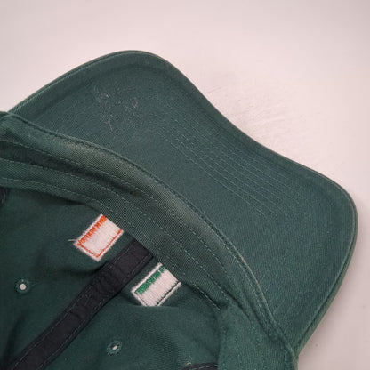 47 Miami Hurricanes NCAA Cap Green S Fitted Cotton Twill Embroidered Logo Hat