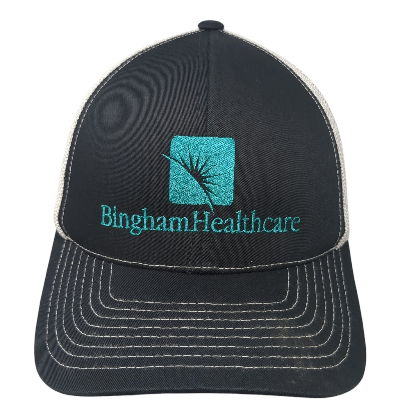 Bingham Healthcare Snapback Trucker Hat Black One Size Pacific Headwear