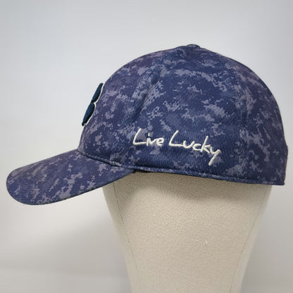 Black Clover Baseball Cap Blue XL Digital Camo Memory Fit USA Live Lucky Hat