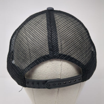 MotoSport Snapback Trucker Hat Gray One Size Mesh Back Ivory Headwear