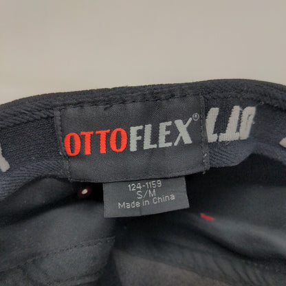 NW Fitted Hat Black Small/Medium Embroidered Solid 6 Panel Otto Flex