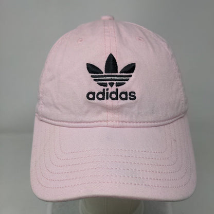 Adidas Slideback Hat Pink OSFW One Size Adjustable Embroidered Trefoil Cotton