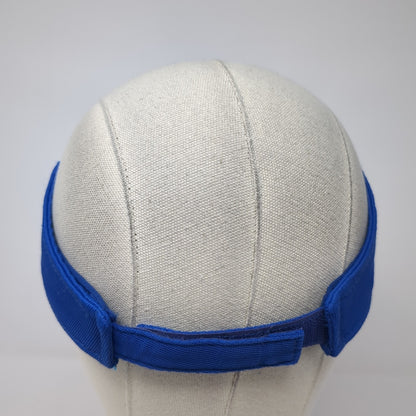 EB Strapback Visor Hat Blue One Size Adjustable Embroidered Sport-Tek