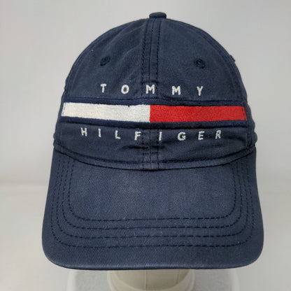Tommy Hilfiger Slideback Hat Blue One Size Adjustable Embroidered 6 Panel Cotton