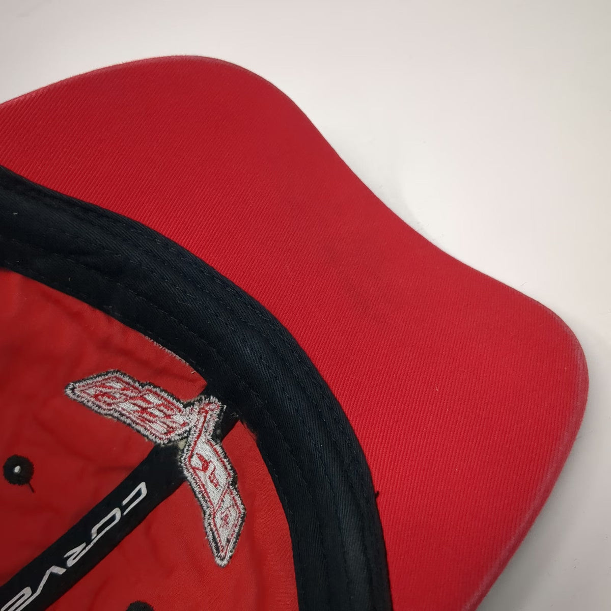 Ralph White Baseball Cap Black Red One Size Corvette C6 Embroidered Racing Hat