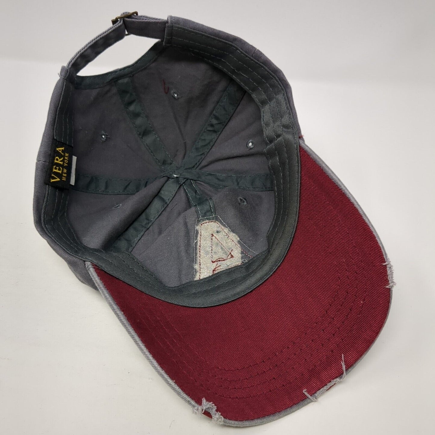 Letter A Patch Slideback Hat Gray One Size Adjustable Vera New York