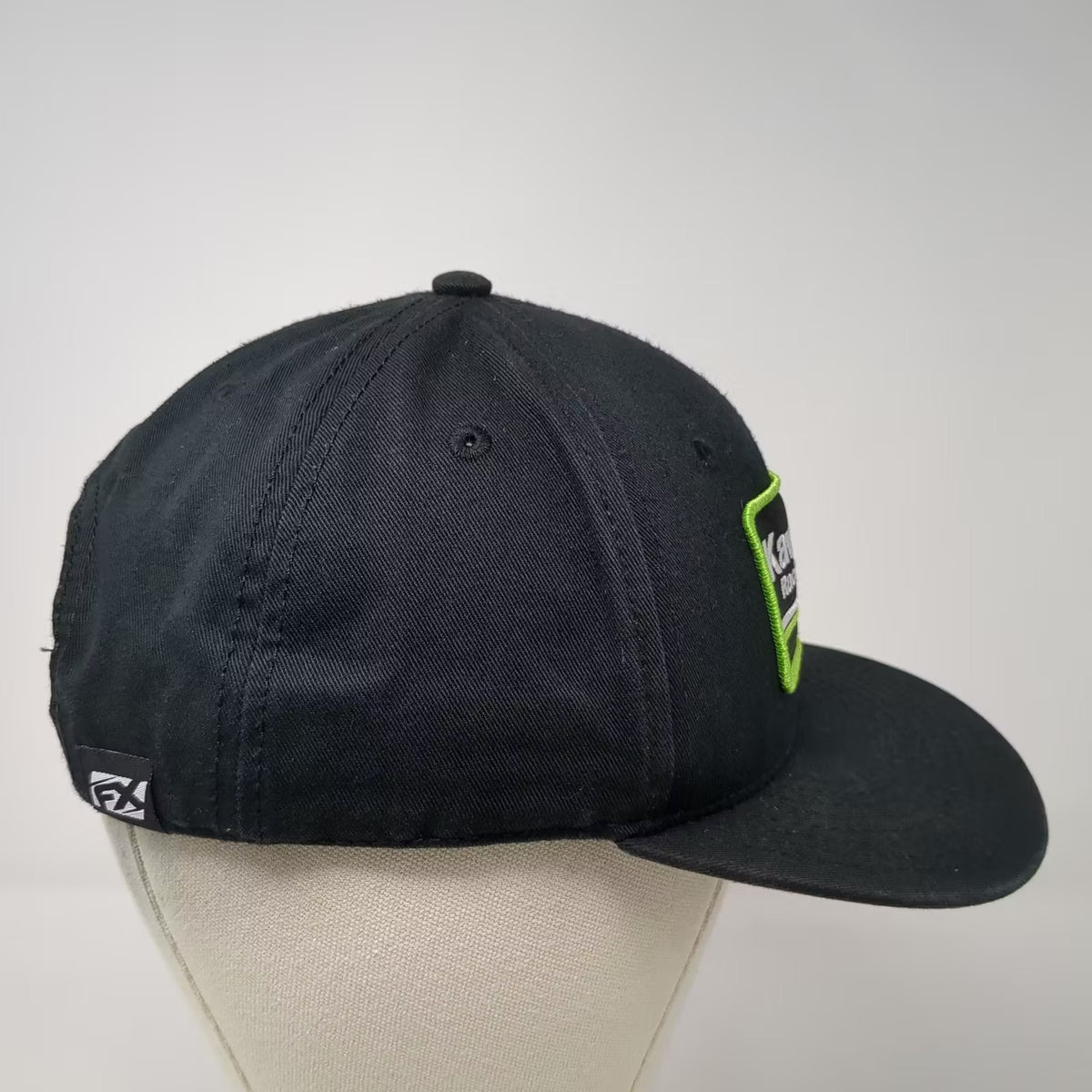 Factory Effex Kawasaki Racing Team Snapback Hat Black One Size Adjustable Moto