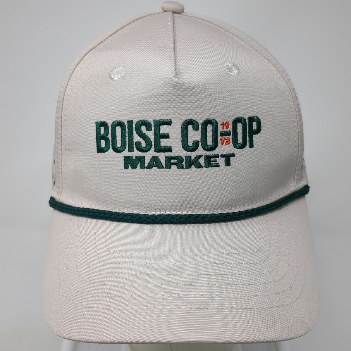 Trucker Hat Beige One Size Boise Co-Op Market Rope Orange Underbrim