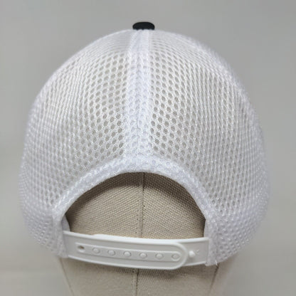 Bish's RV Snapback Mesh Back Trucker Hat Black White Embroidered Logo