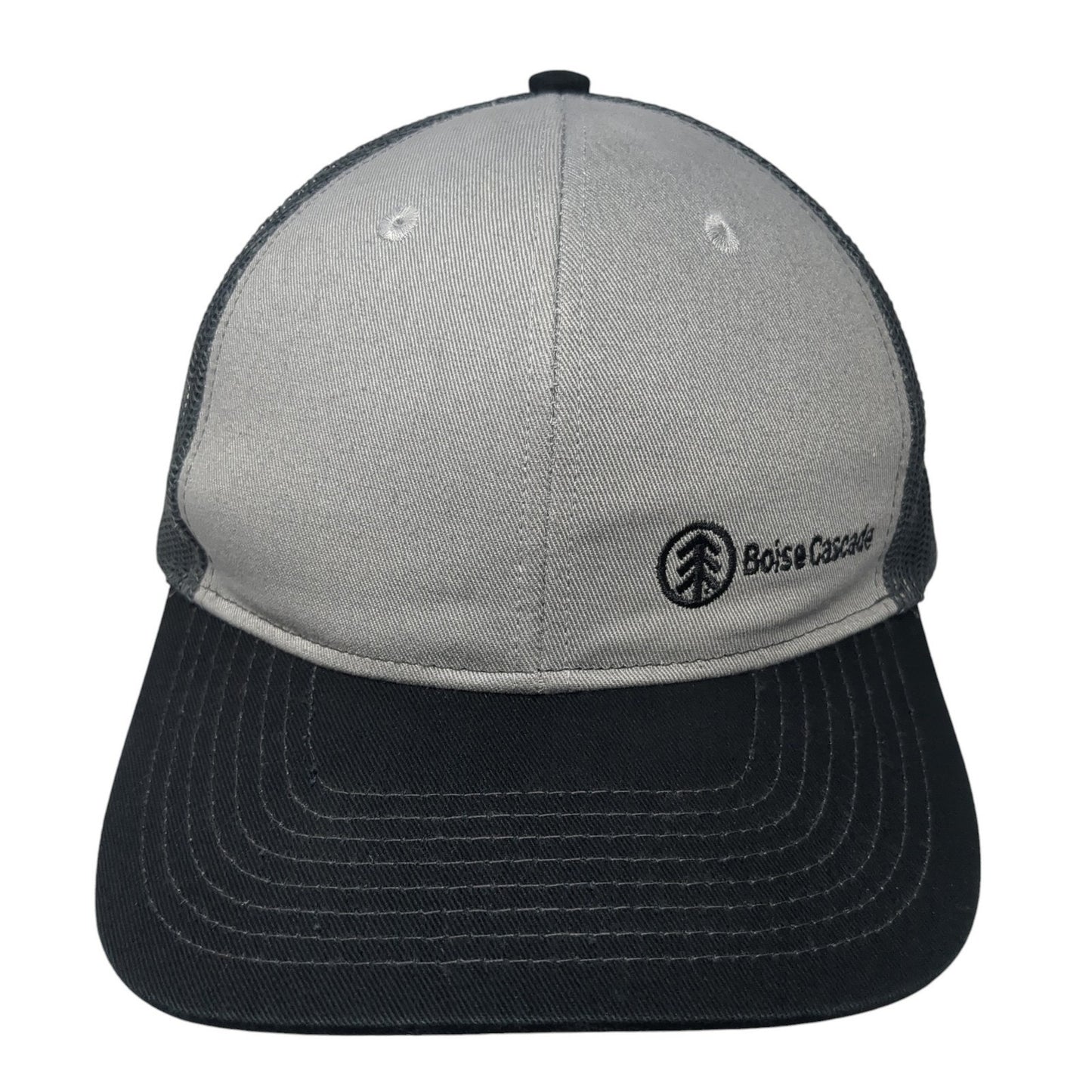 Boise Cascade Snapback Mesh Back Trucker Hat Gray One Size Port Authority