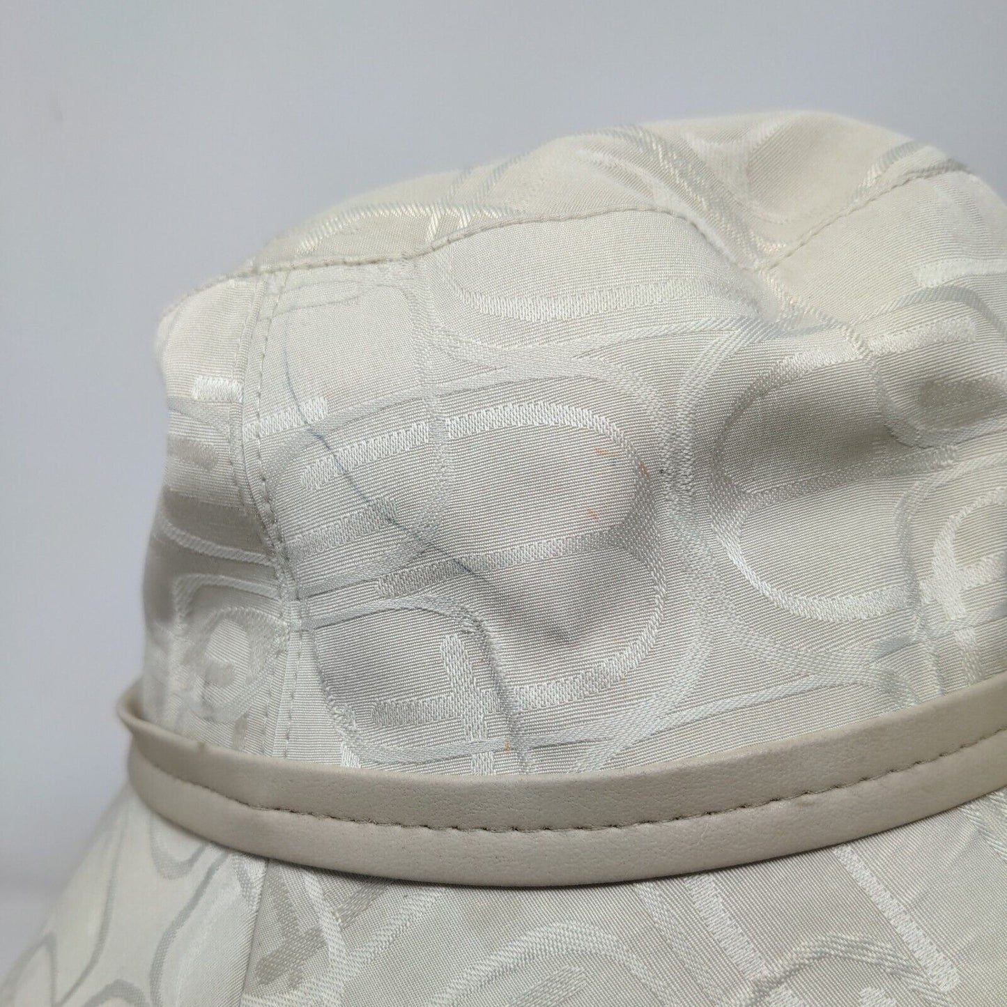 Express Monogram Bucket Hat Tan Small/Medium Lined Leather Strap