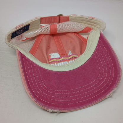 Home Free Baseball Cap Pink One Size Virginia Whale Sailboat Mesh Heart Hat