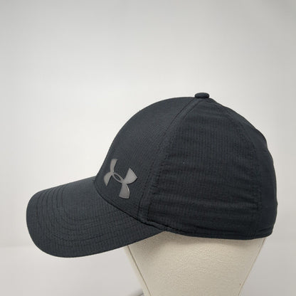 Under Armour Fitted Hat Black One Size Lightweight Emblem Logo 6 Panel