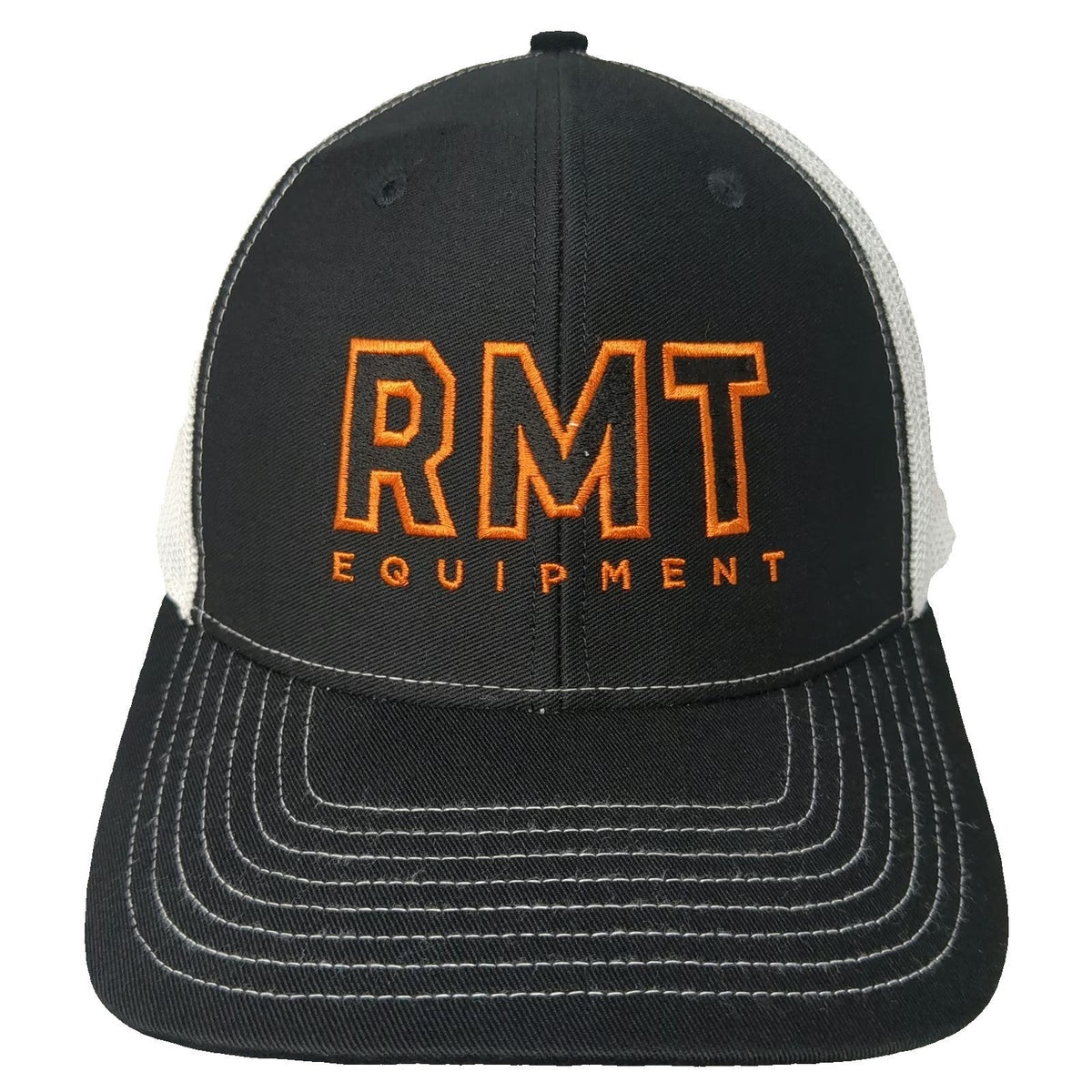 Richardson Trucker Hat Black One Size RMT Equipment Jacobsen Mesh Snapback Brim
