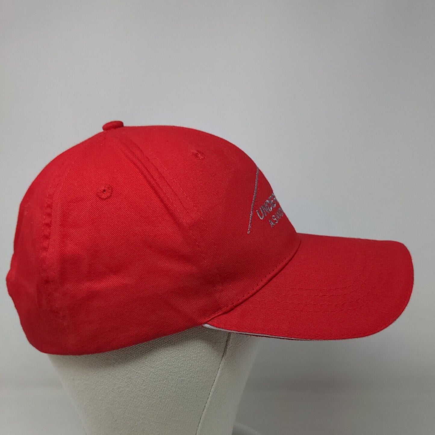 DSI Underground Men's Strapback Hat Red Embroidered Logo Sandvik Company