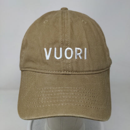 Vuori Slideback Hat Greenish-Tan One Size Embroidered Adjustable 6 Panel