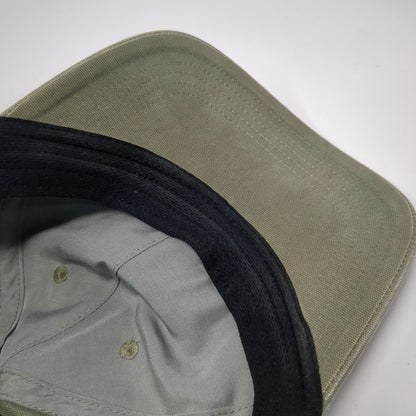 Carhartt Baseball Cap Green One Size Canvas Leather Patch Adjustable Strap Hat