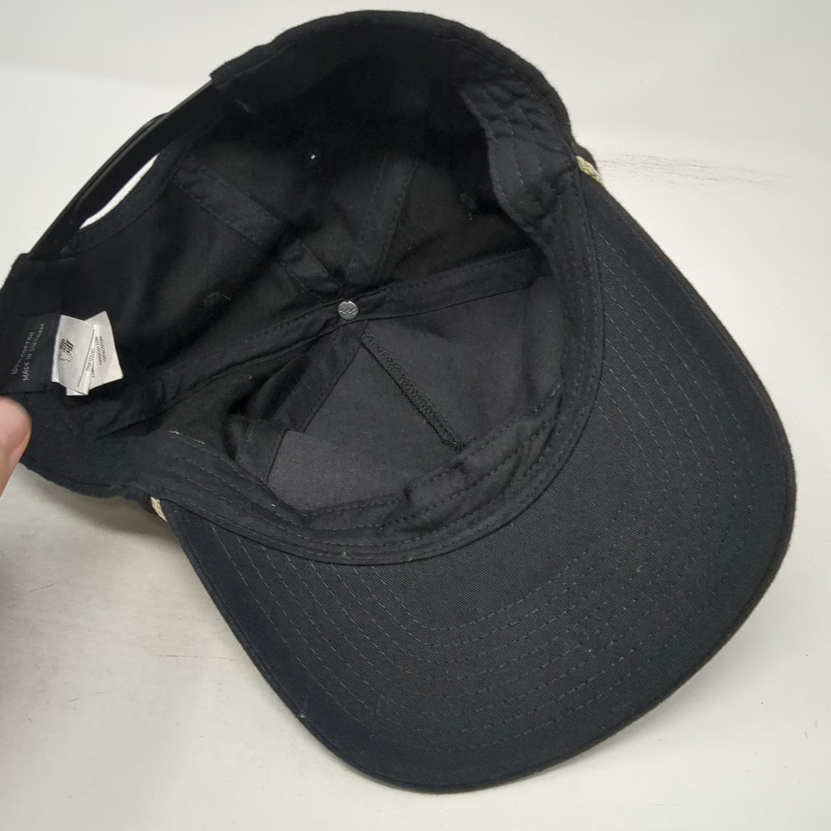 TravisMathew 5 Panel Black Hat One Size Buckets Skeleton Rope Snapback Golf