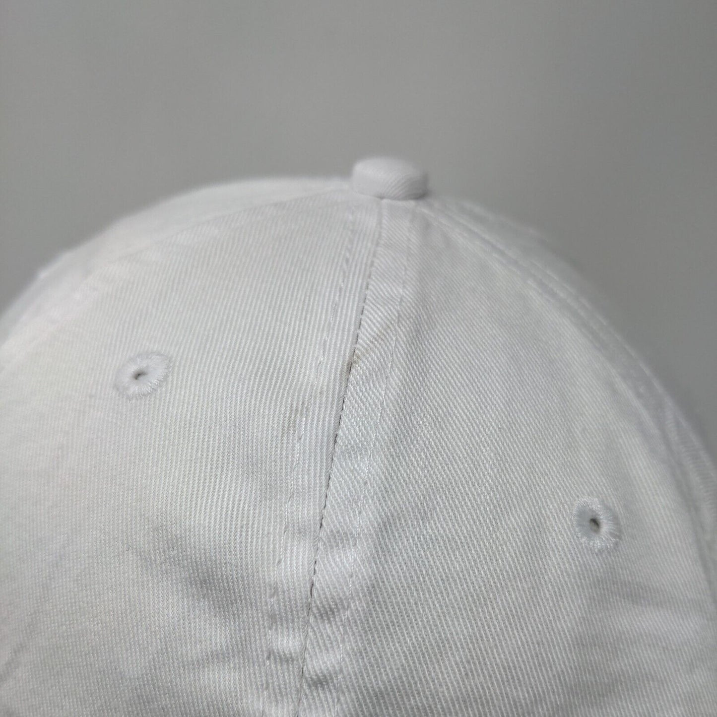 Four Fathers Strapback Hat White One Size Adjustable Embroidered Port & Company