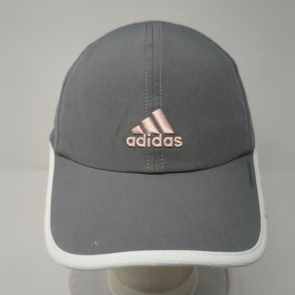 Adidas 3 Stripes Strapback Hat Gray One Size White Trim Aeroready