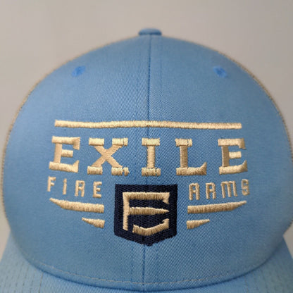 Exile Firearms Richardson Mens Snapback Mesh Back Hat Blue Style 112 Embroidered