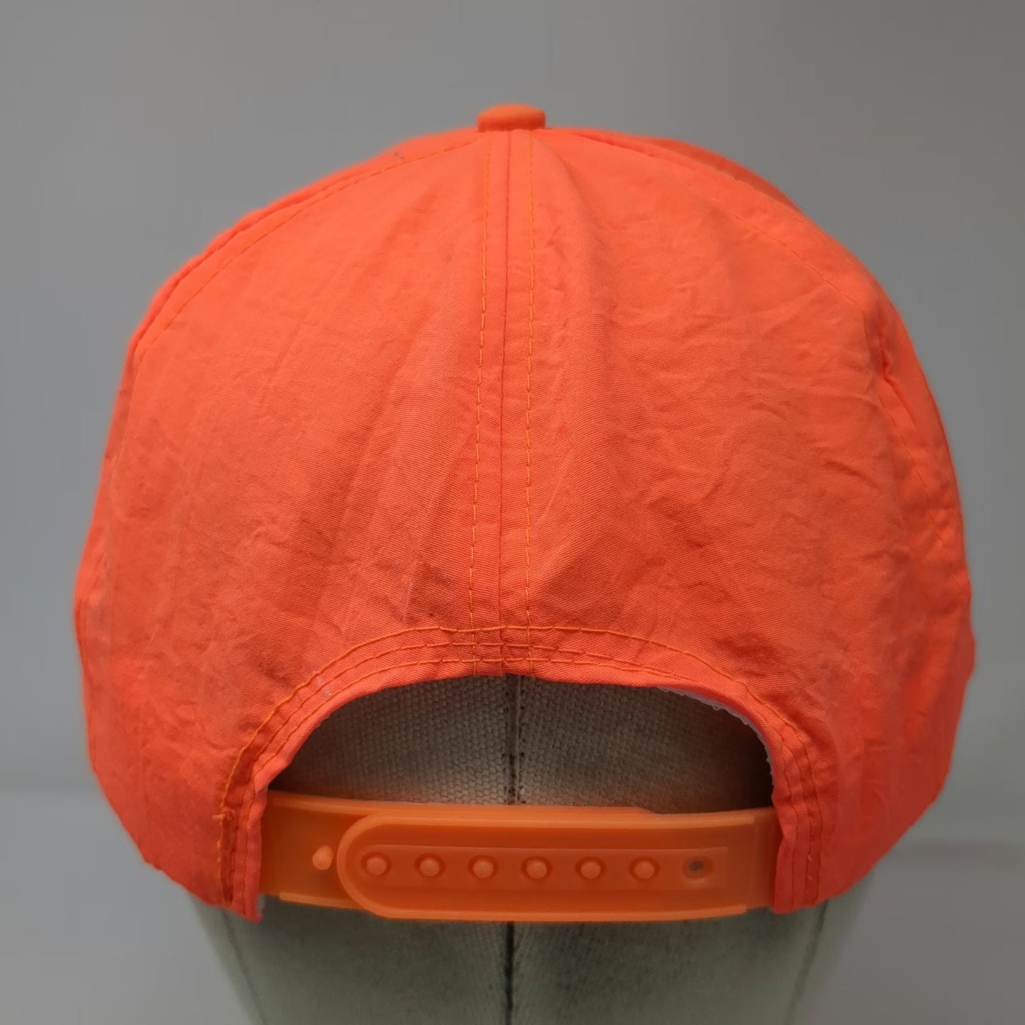 Orange 5 Panel Hat Nylon Snapback Tropicana Logo Embroidery Green Vintage