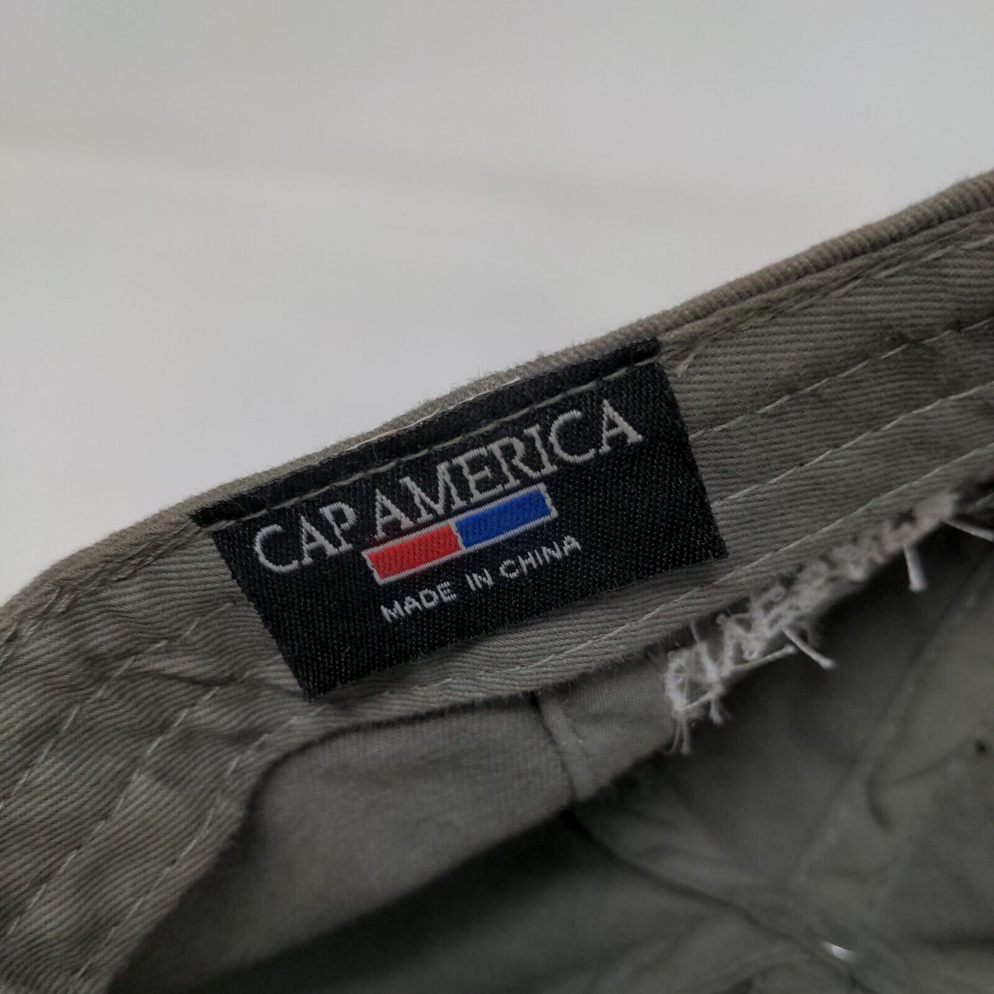 Eldeco Live Safe Work Safe Slideback Hat Gray One Size Embroidered Cap America