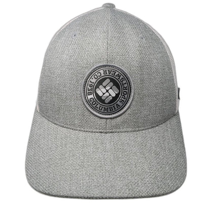 Columbia Trucker Hat Gray One Size Mesh Snapback Sportswear Logo Patch Heathered