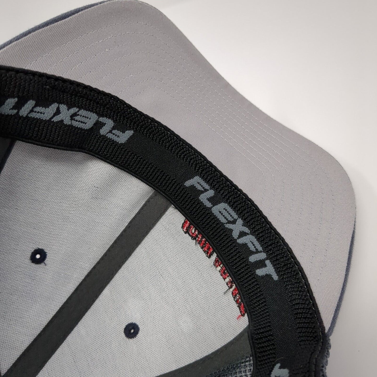 John Adams GMC Fitted Mesh Back Trucker Hat Gray L/XL Flexfit 6 Panel