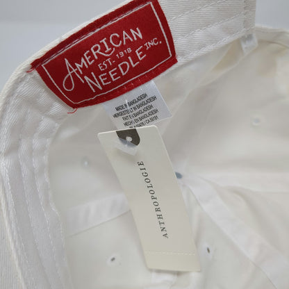 American Needle Baseball Cap White One Size Paris Embroidered Cotton Buckle Hat
