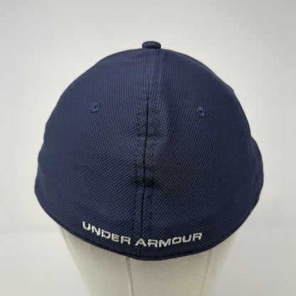 Under Armour Fitted Hat Blue L/XL Classic Fit Embroidered Blitzing 6 Panel