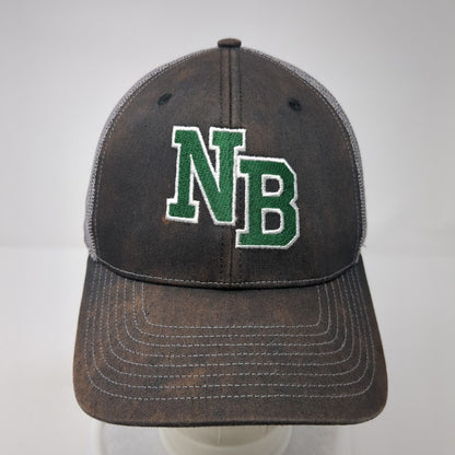 NB Snapback Trucker Hat Black OS Adjustable Embroidered Mesh Back Richardson