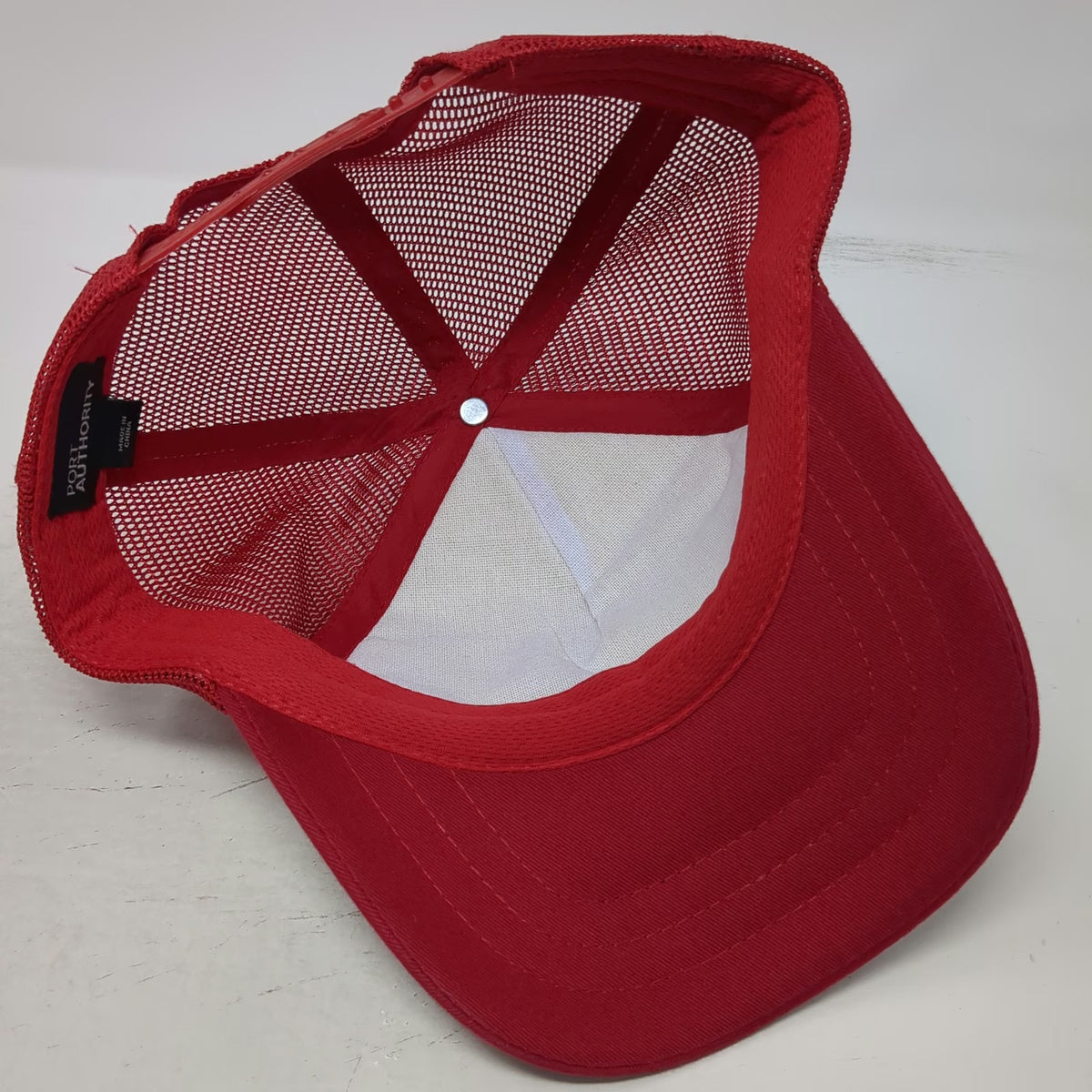 Port Authority Red Trucker Hat One Size Signed Builders and the Butchers Skull