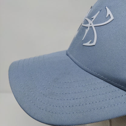 Under Armour Fish Fitted Trucker Hat Blue S/M Pro Fit Mesh Back Polyester