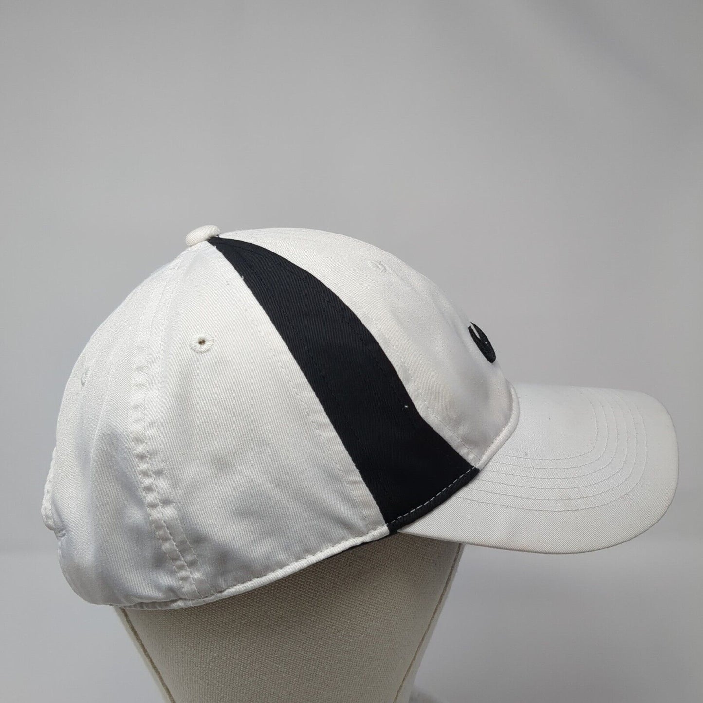 Nike Golf Strapback Hat White One Size Adjustable Swoosh Logo 6 Panel